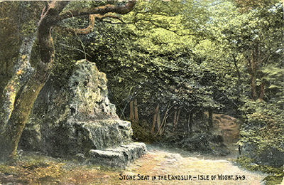 Stone seat, Landslip