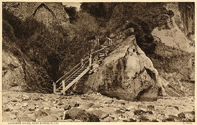 Steps to Luccombe Beach
